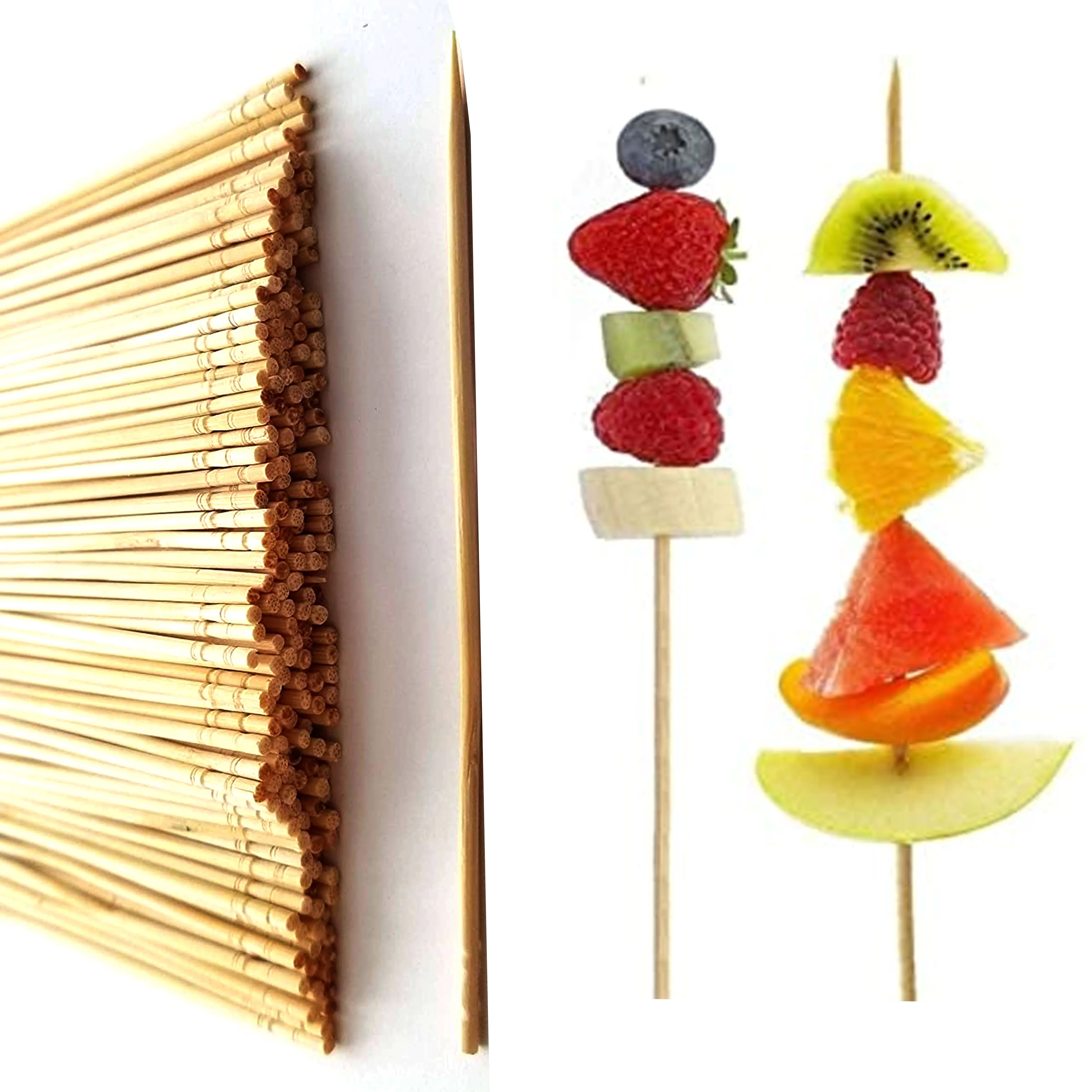 1200 Appetizer Picks Skewer Sticks Hors D'oeuvres Fruit Cheese Parties 3-3/4"