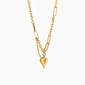 18k Gold Plated Love Pendant Chain Necklace