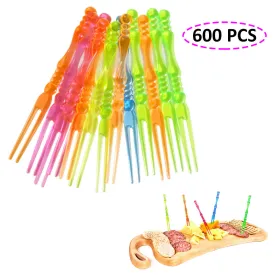 600 PCS Cocktail Fruit Picks Food Appetizer Fork Catering Tasting Disposable