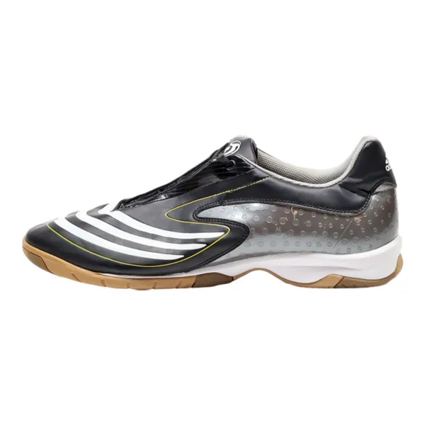 ADIDAS F10 Low Top Trainers Black Leather Mens UK 10.5