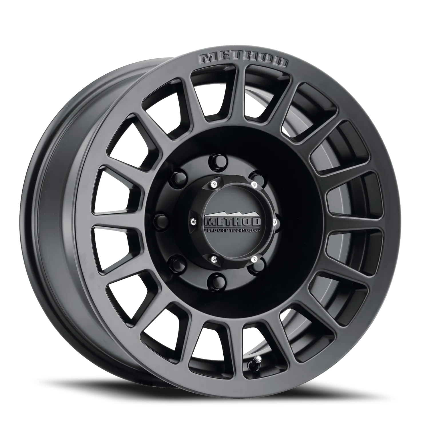 Aluminum Wheels 17x8.5 Bead Grip MR707 Bolt Pattern 8 On 165.1 Offset 0 Lip Size 0 Matte Black MB Method