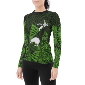 Aotearoa Kiwi Bird Women's Long Sleeve Rash Guard