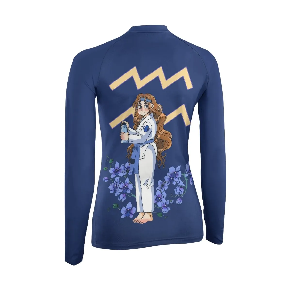 Aquarius Mom Women's Long Sleeve Rash Guard