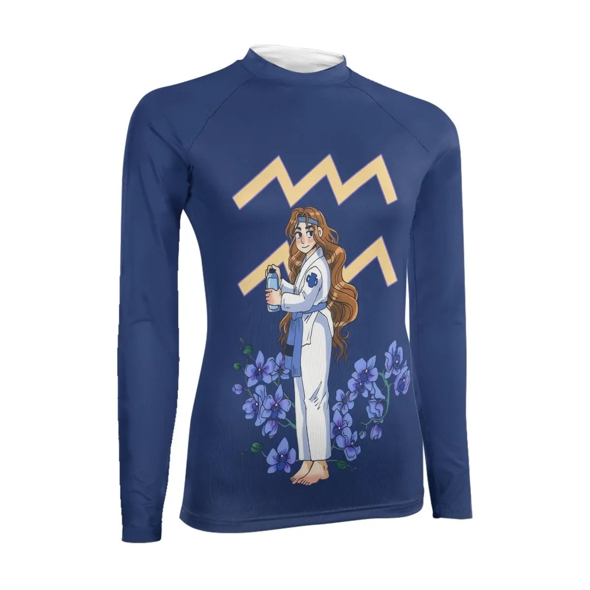Aquarius Mom Women's Long Sleeve Rash Guard