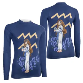 Aquarius Mom Women's Long Sleeve Rash Guard