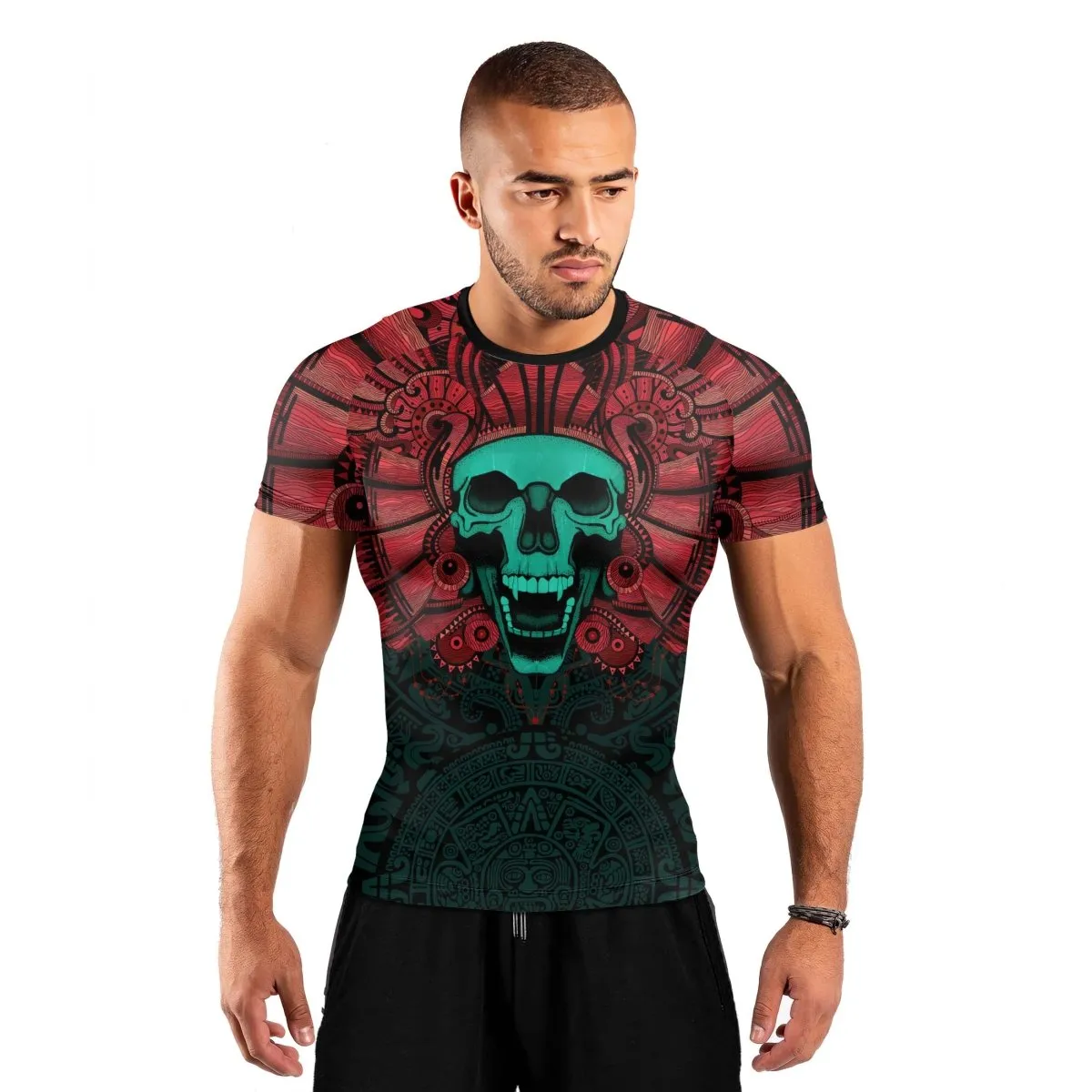 Aztec Heritage Men's Short Sleeve Rash Guard