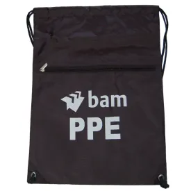 BAM Black Drawstring PPE Bag
