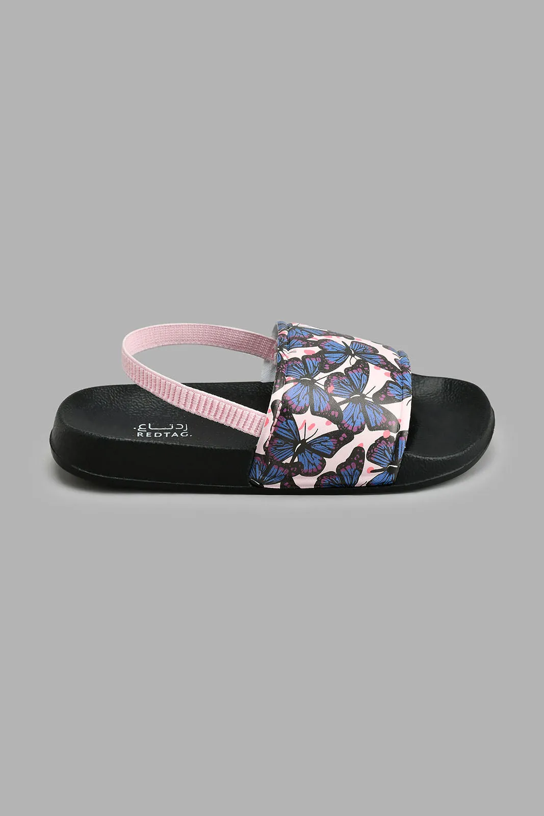 Black And Pink Butterfly Slide With Backstrap