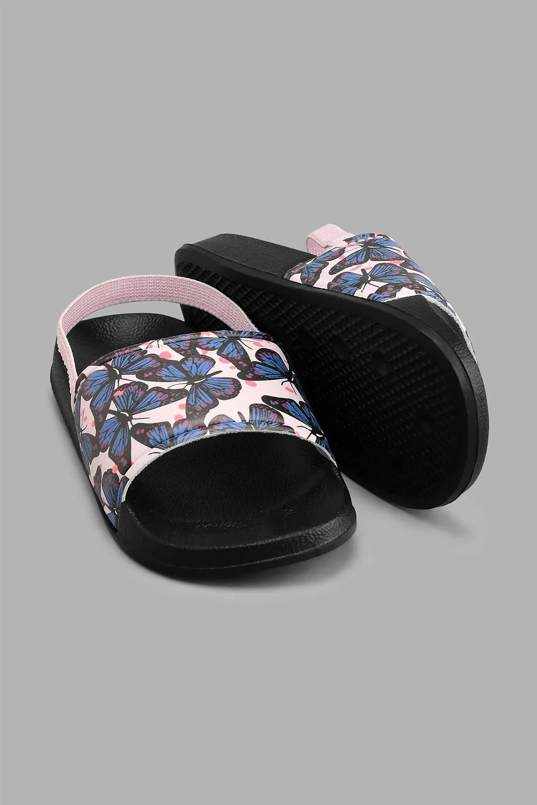 Black And Pink Butterfly Slide With Backstrap