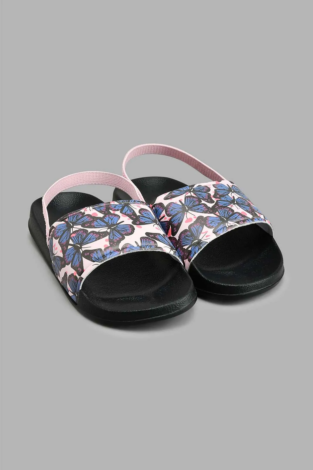 Black And Pink Butterfly Slide With Backstrap