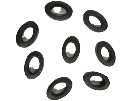 Black Matte Oval Plastic Beads