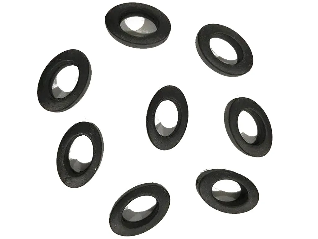 Black Matte Oval Plastic Beads