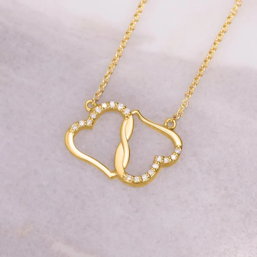 Christmas Gift for Daughter, Christmas Heart Diamond Daughter Necklace, Minimalist Holiday Gift, Gift that Keeps on Giving