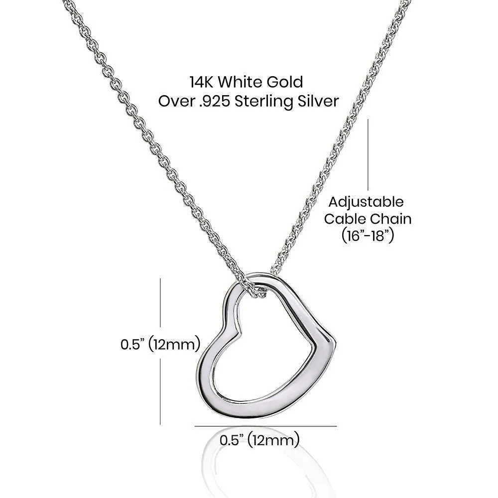 Christmas Gift for Daughter, Christmas Necklace for Daughter, Heart Daughter Necklace, Minimalist Holiday Gift, Gift that Keeps on Giving