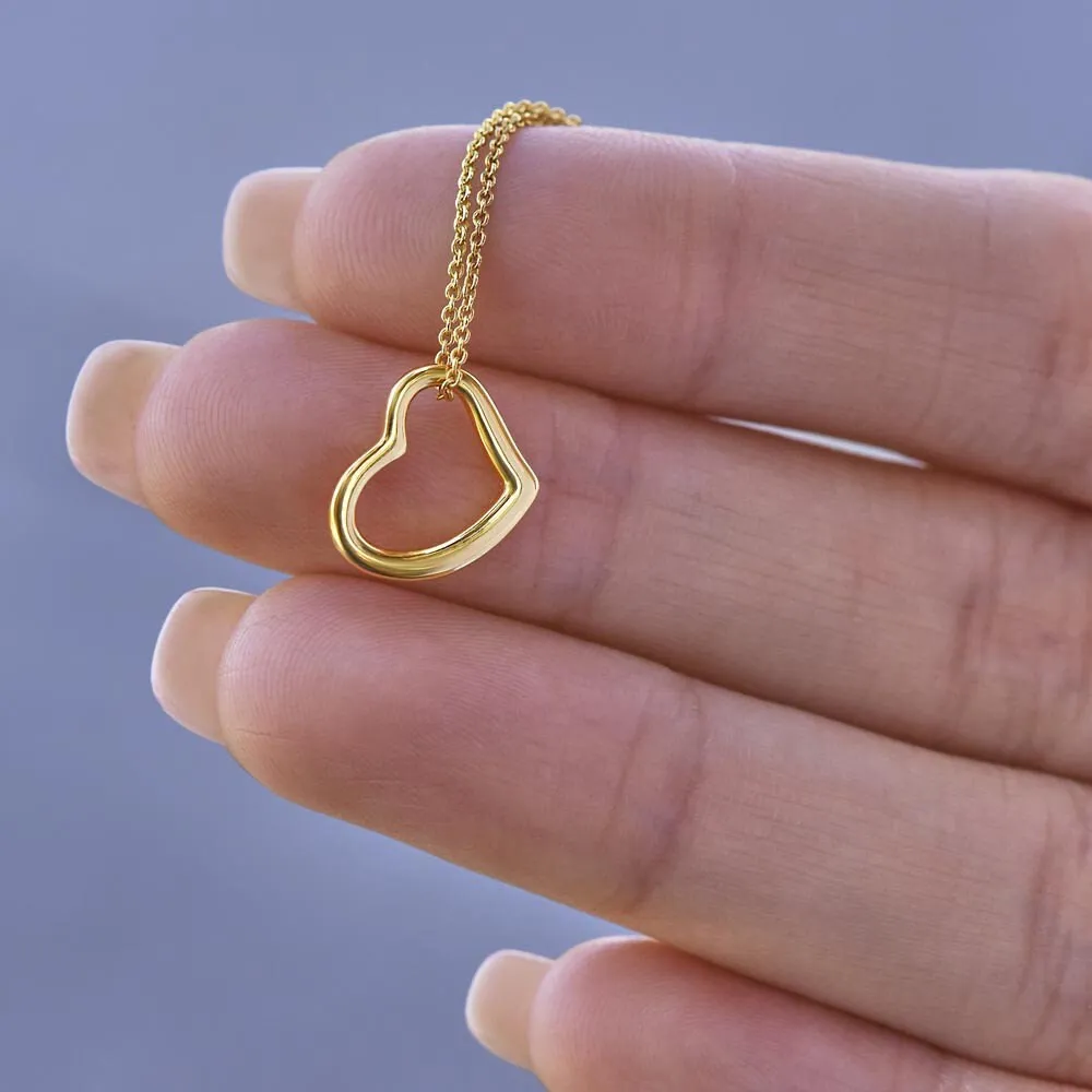 Christmas Gift for Daughter, Christmas Necklace for Daughter, Heart Daughter Necklace, Minimalist Holiday Gift, Gift that Keeps on Giving