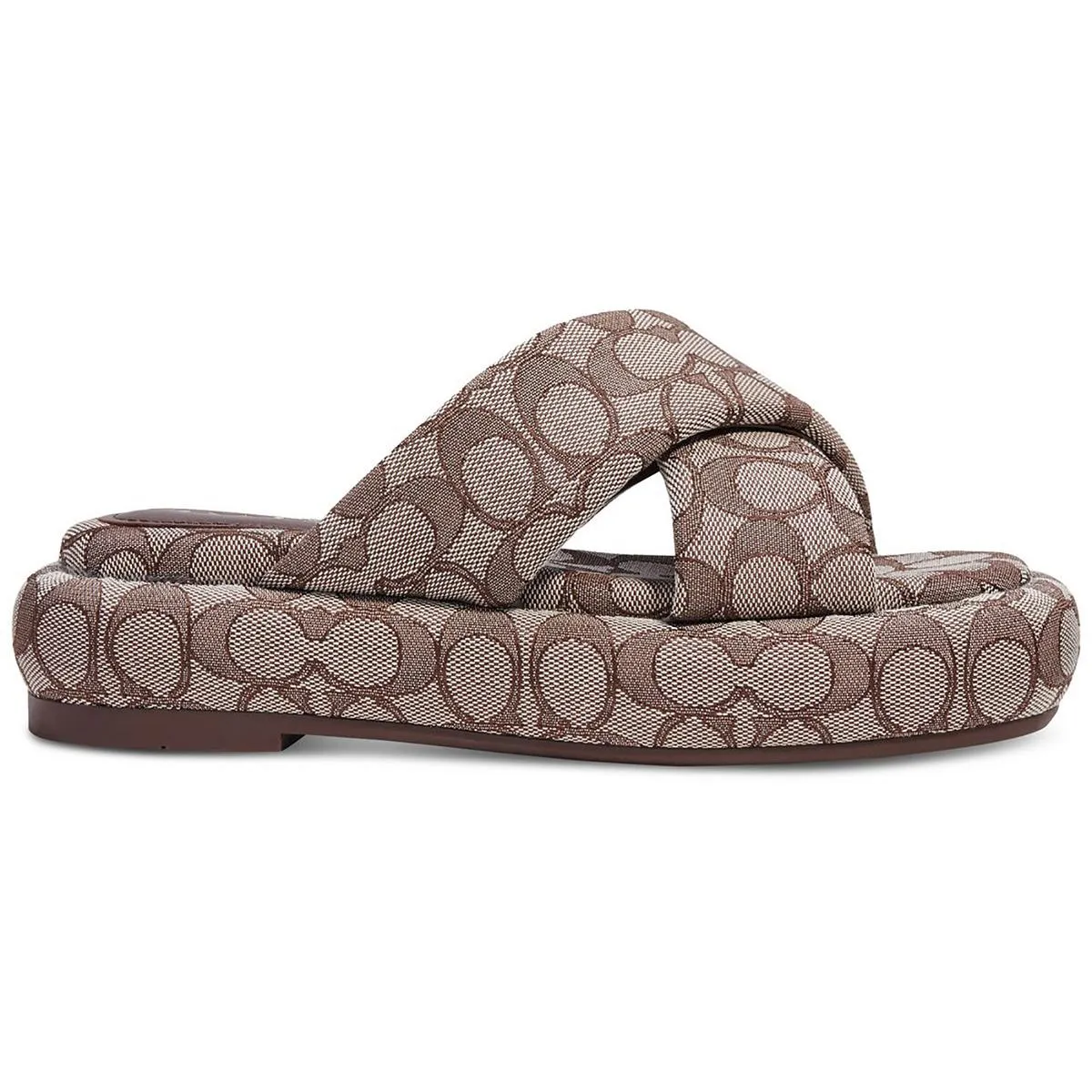 Coach Womens PENELOPE  Square toe Slip on Platform Sandals