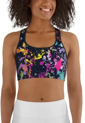 Colorful Abstract Sports Bra