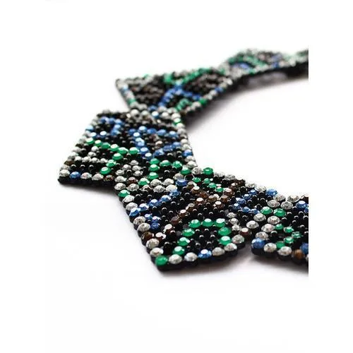 Colorful Rhinestone Triangle Collar Necklace