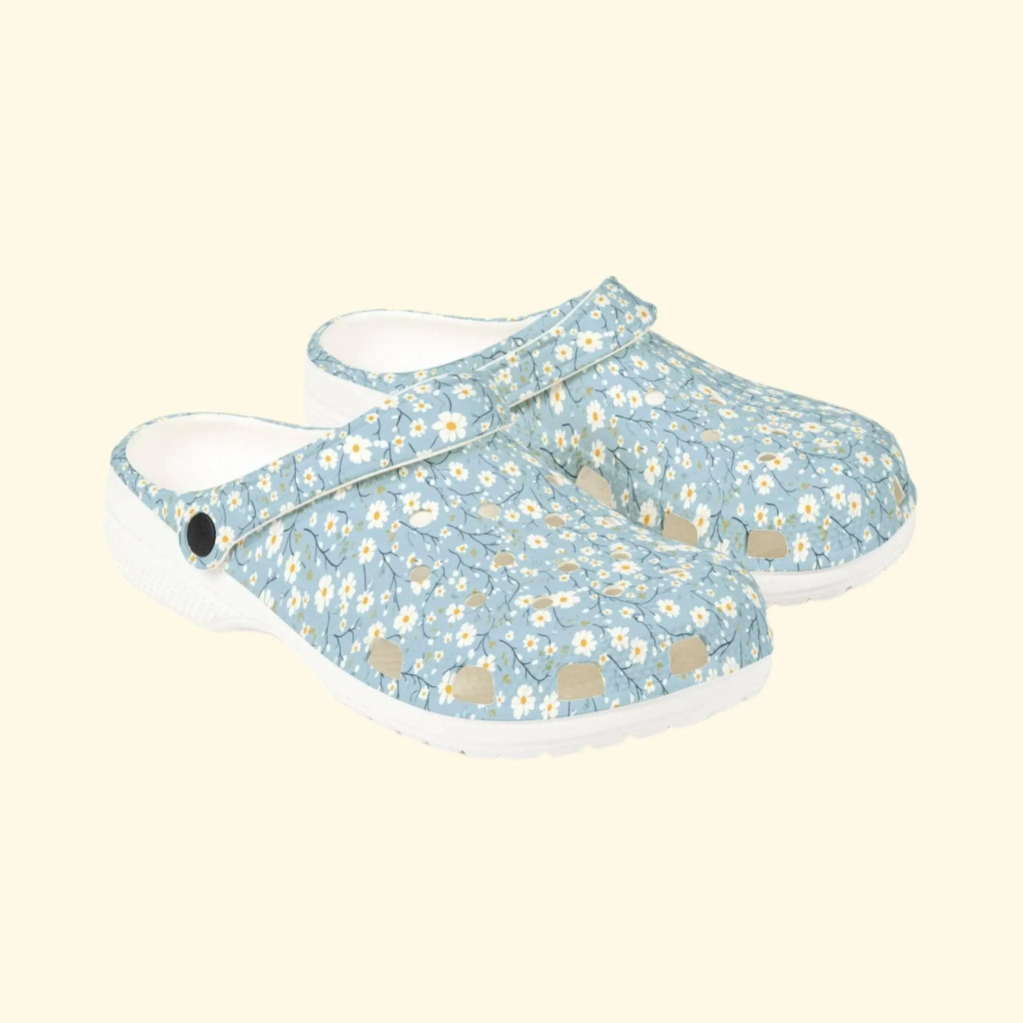 Floral EVA Foam Rubber Clogs - Comfortable Garden Footwear