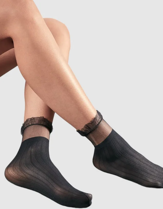 Frill Neck Sheer Sock