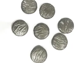 Gannett Green Designer Circular Plastic Beads