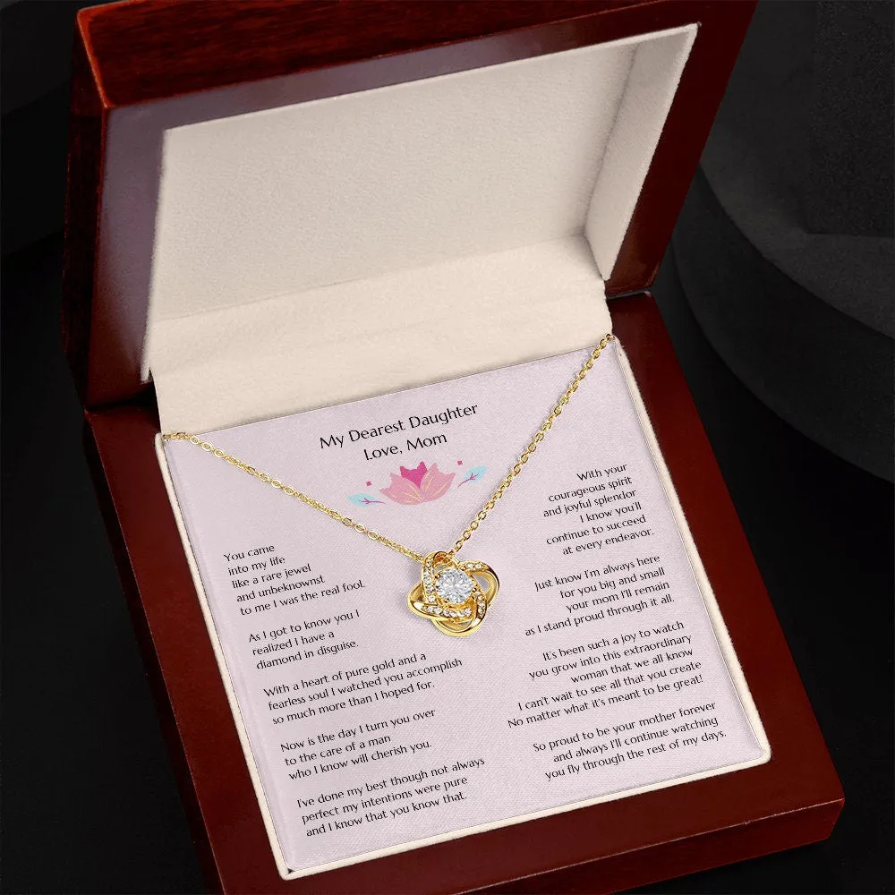 Gift for Bride, Necklace for Bride, Mom To Daughter Wedding, Love Knot, Gift from Mom, Gift from Mother of the Bride, Mother Bride Daughter