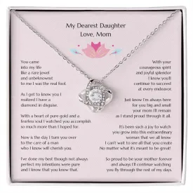 Gift for Bride, Necklace for Bride, Mom To Daughter Wedding, Love Knot, Gift from Mom, Gift from Mother of the Bride, Mother Bride Daughter