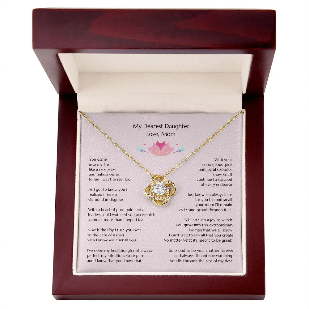 Gift for Bride, Necklace for Bride, Mom To Daughter Wedding, Love Knot, Gift from Mom, Gift from Mother of the Bride, Mother Bride Daughter