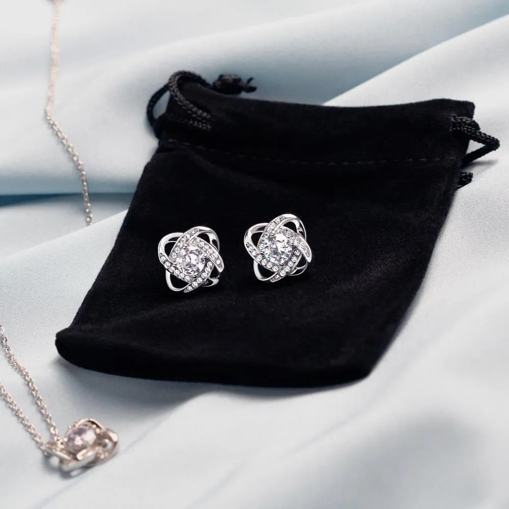 Gift for Bride, Necklace for Bride, Mom To Daughter Wedding, Love Knot, Wedding Set, Gift from Mom to Bride, Gift from Mother of the Bride,