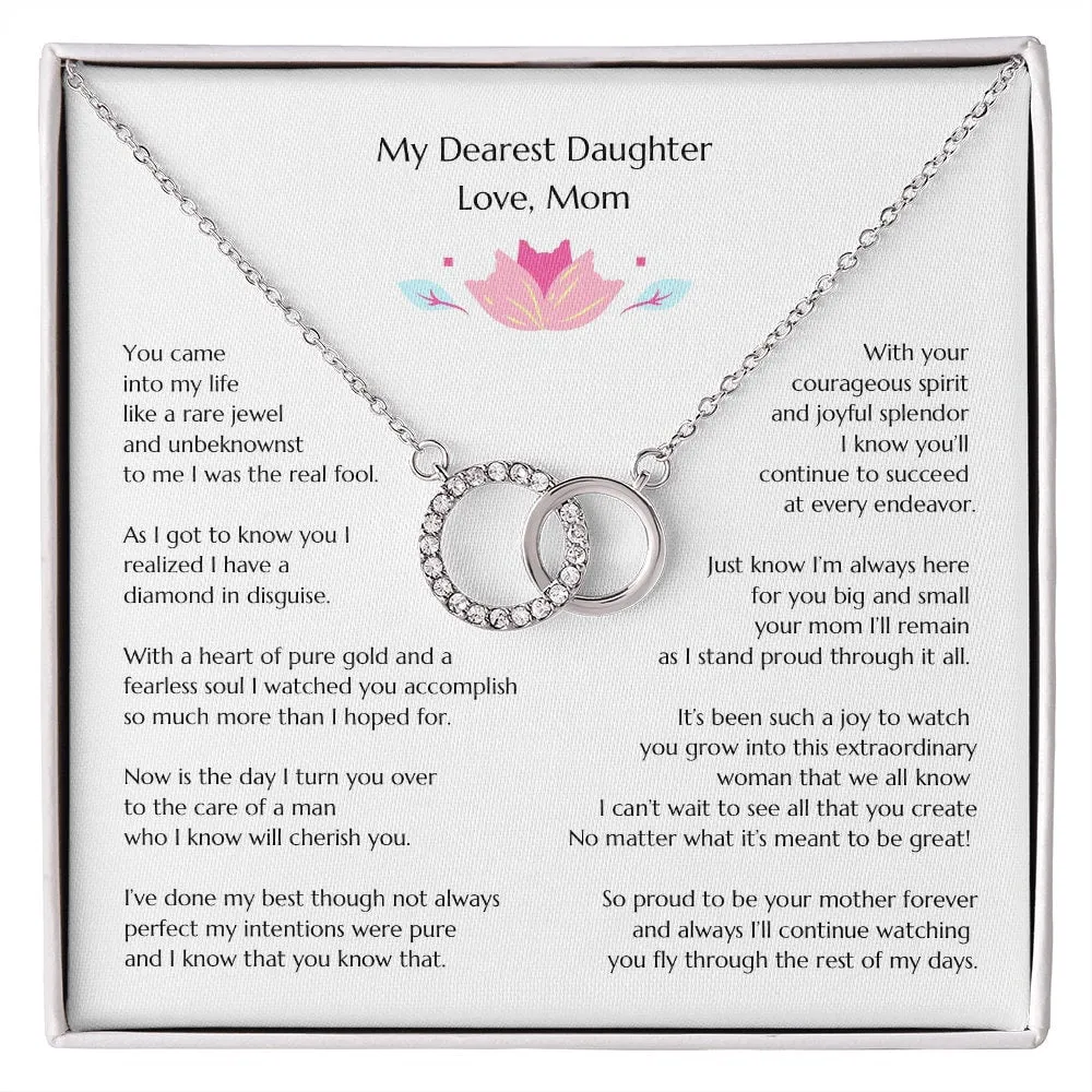 Gift for Bride, Necklace for Bride, Mom To Daughter Wedding, Perfect Pair, Gift from Mom, Gift from Mother of the Bride, Mother Daughter