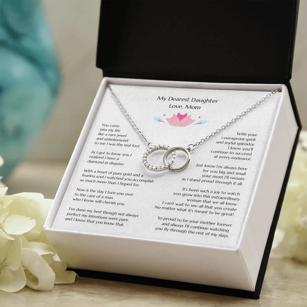 Gift for Bride, Necklace for Bride, Mom To Daughter Wedding, Perfect Pair, Gift from Mom, Gift from Mother of the Bride, Mother Daughter