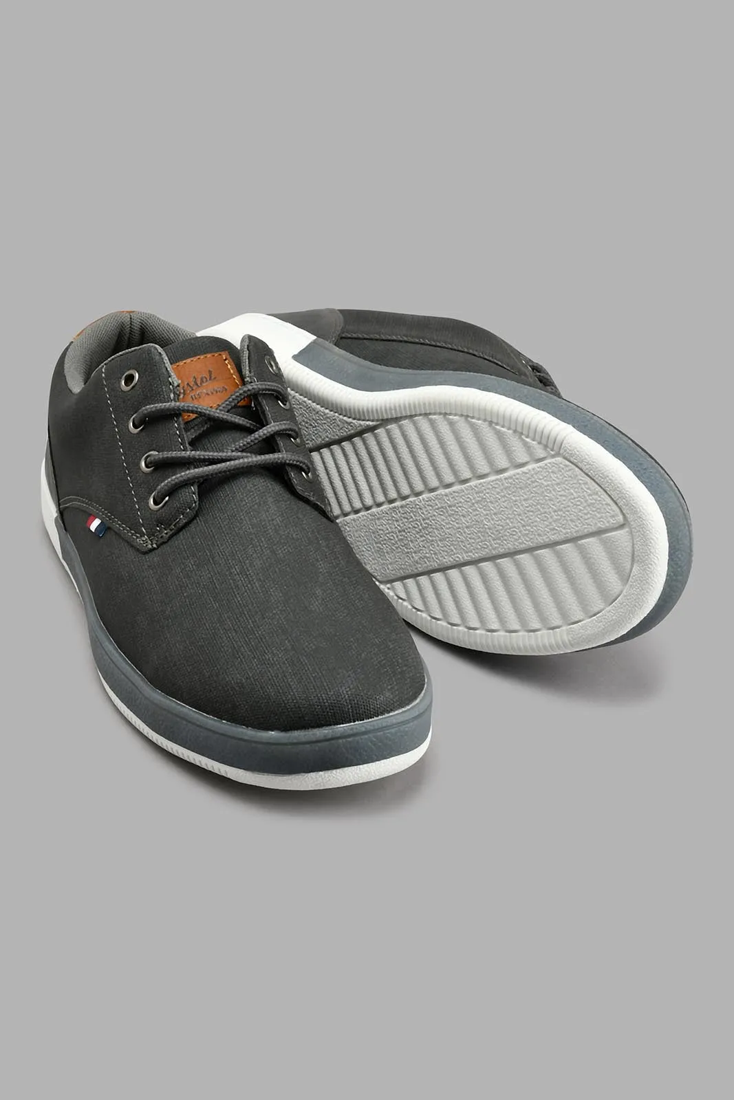 Grey Textured Plimsoll