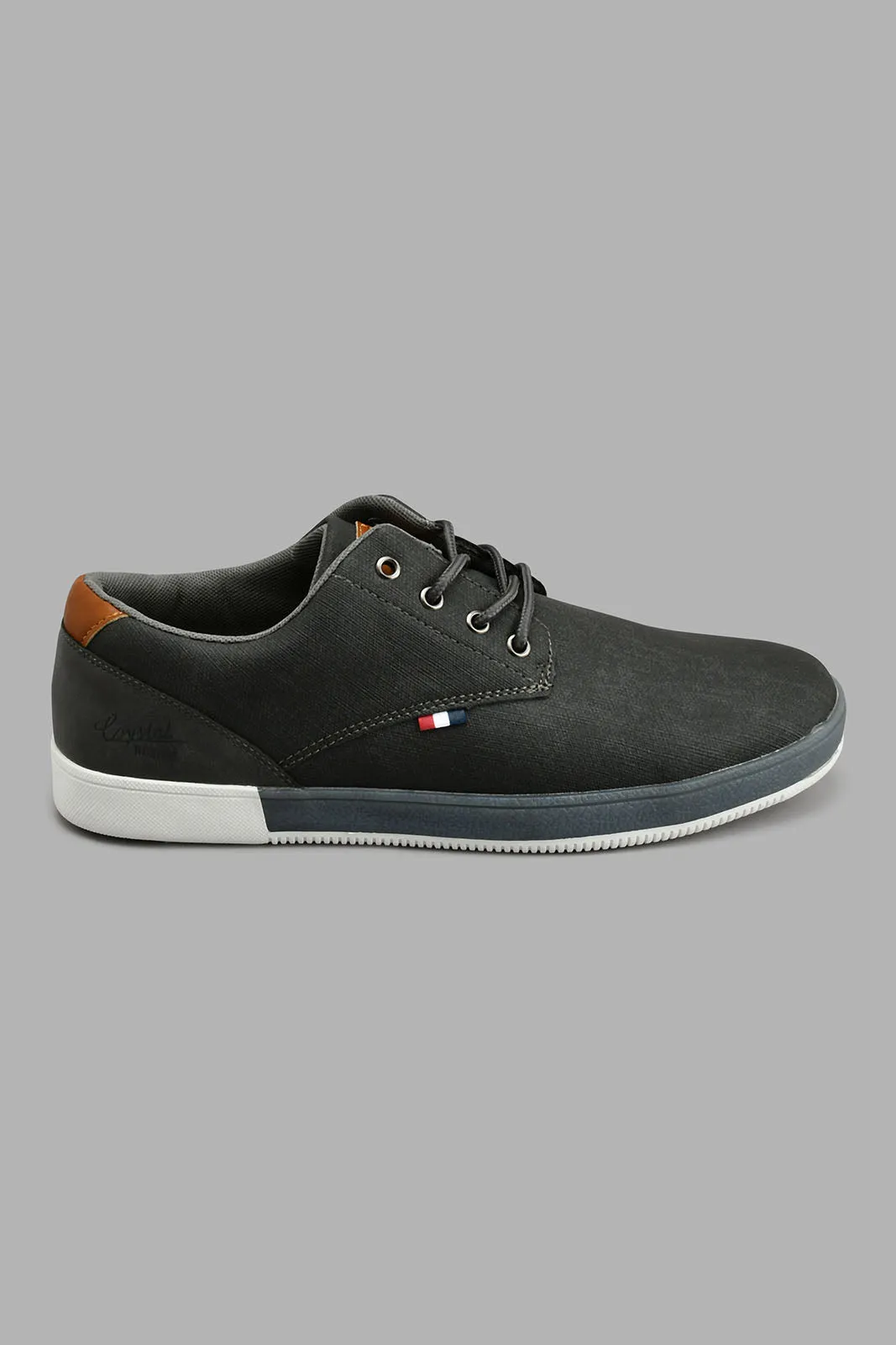 Grey Textured Plimsoll