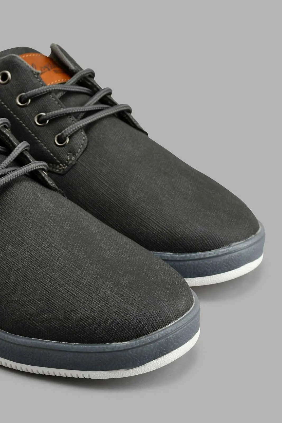 Grey Textured Plimsoll