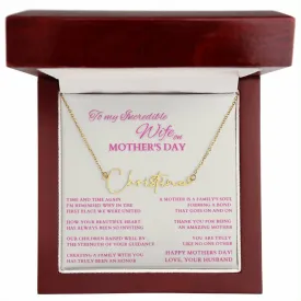 Happy Mother's Day Gift from Hubby, Mothers Day Custom Name Necklace from Husband, To Wife on Mother's Day, Mother of My Children Gift
