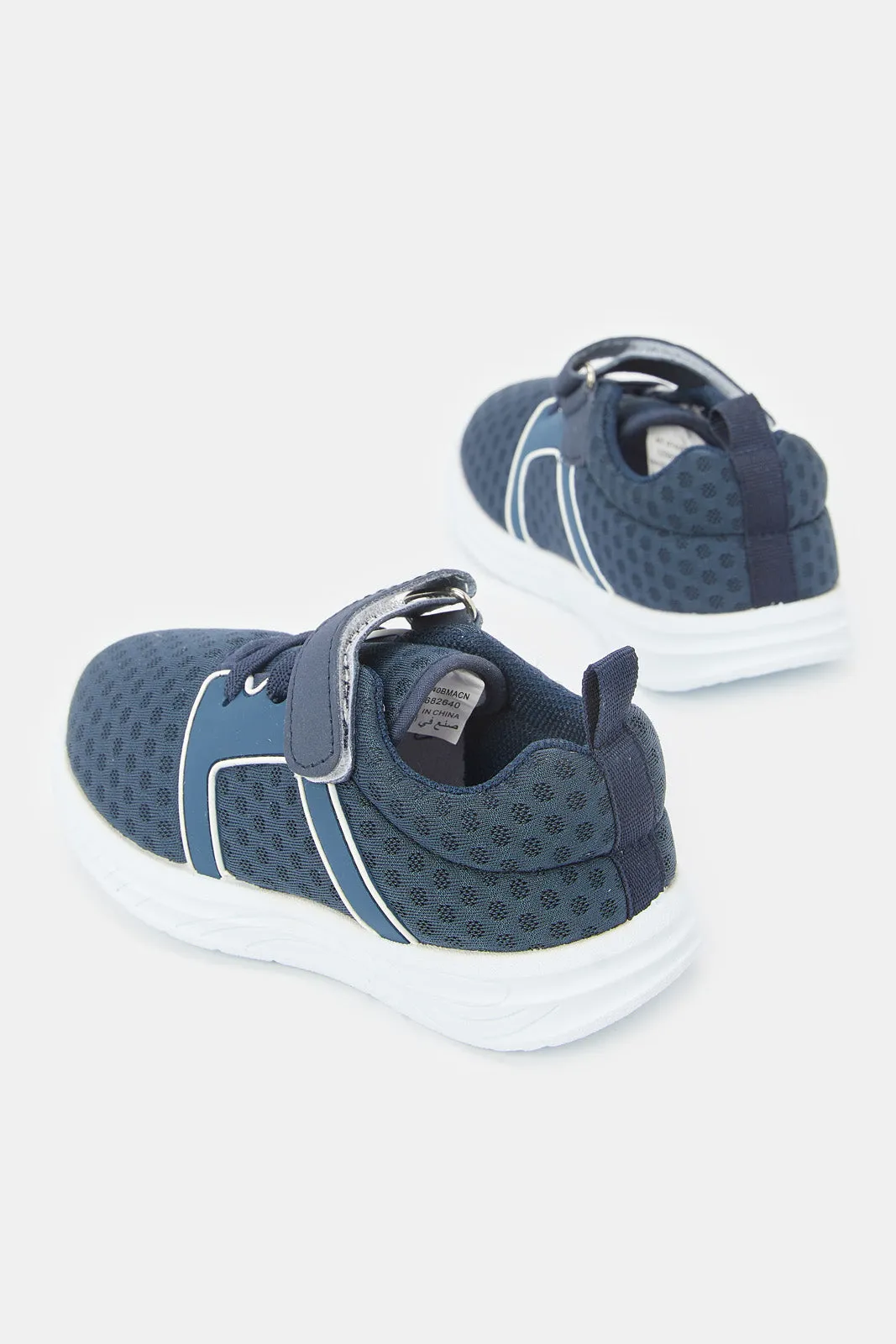 Infant Boys Navy Velcro Strap Pump