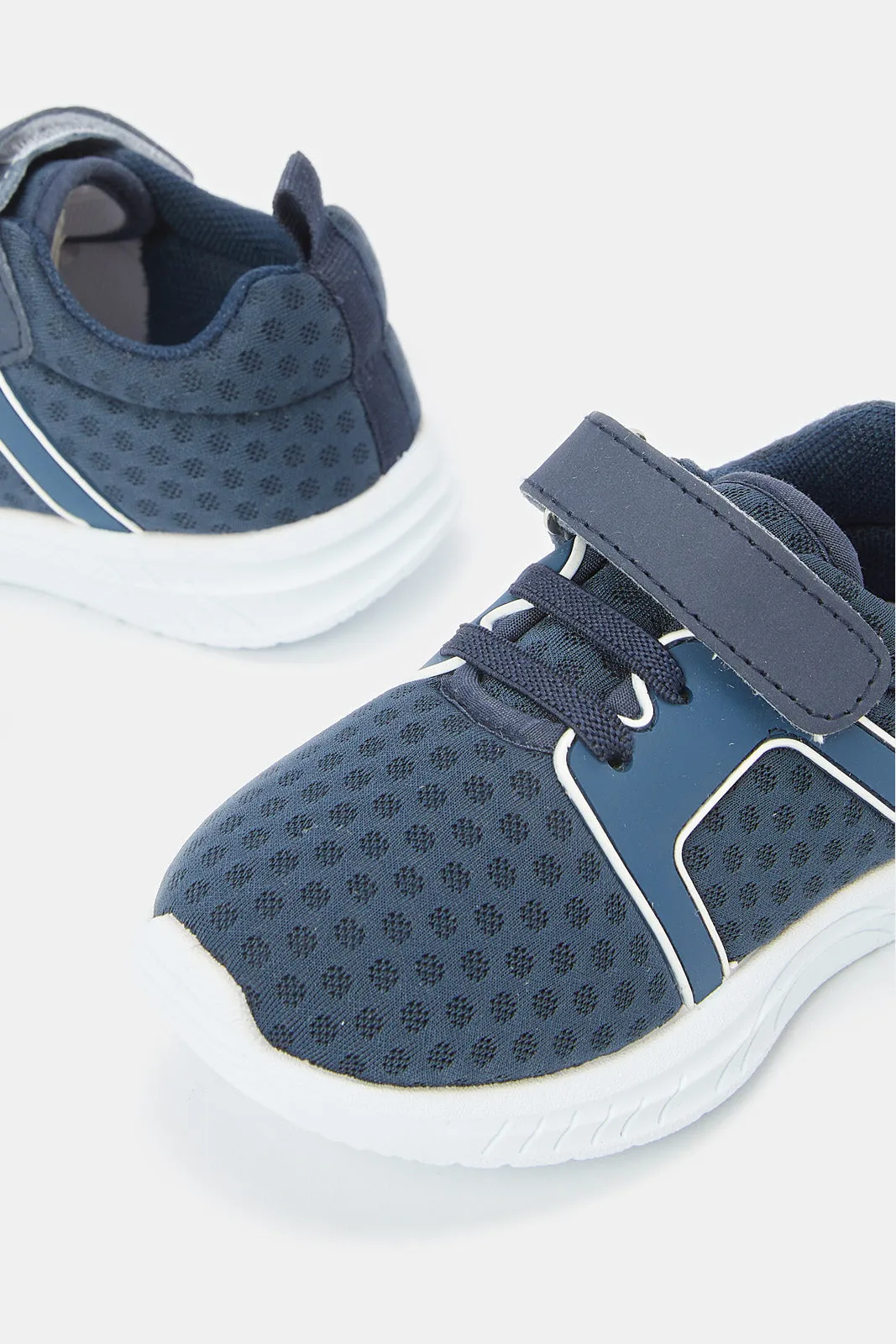 Infant Boys Navy Velcro Strap Pump