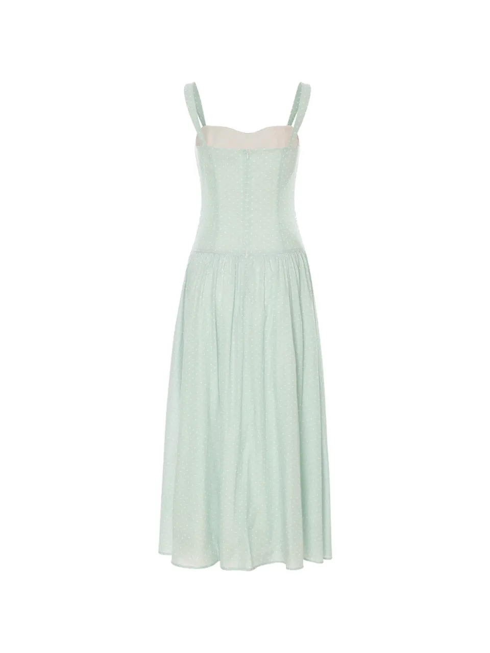 Jade Dot Long Dress