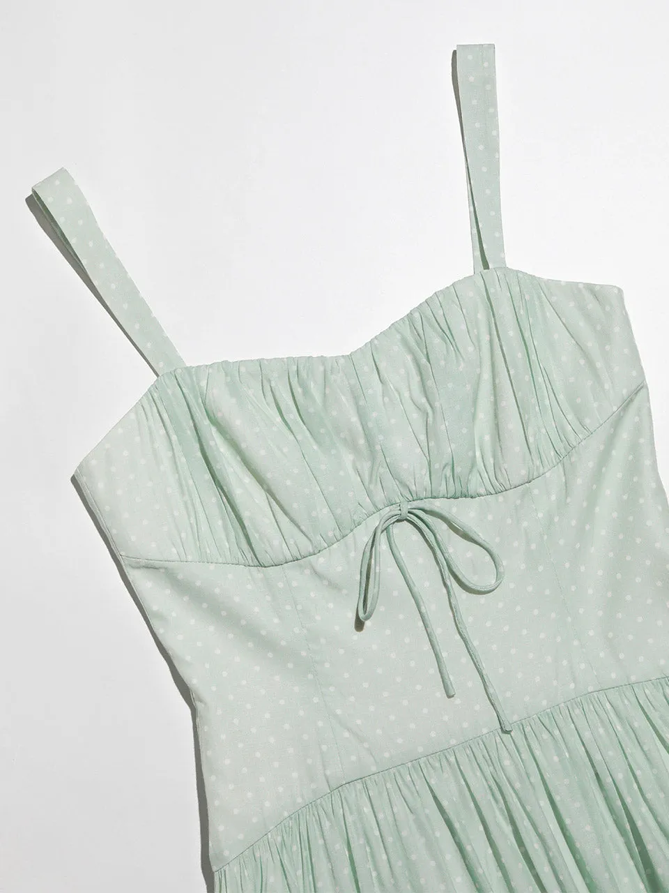 Jade Dot Long Dress