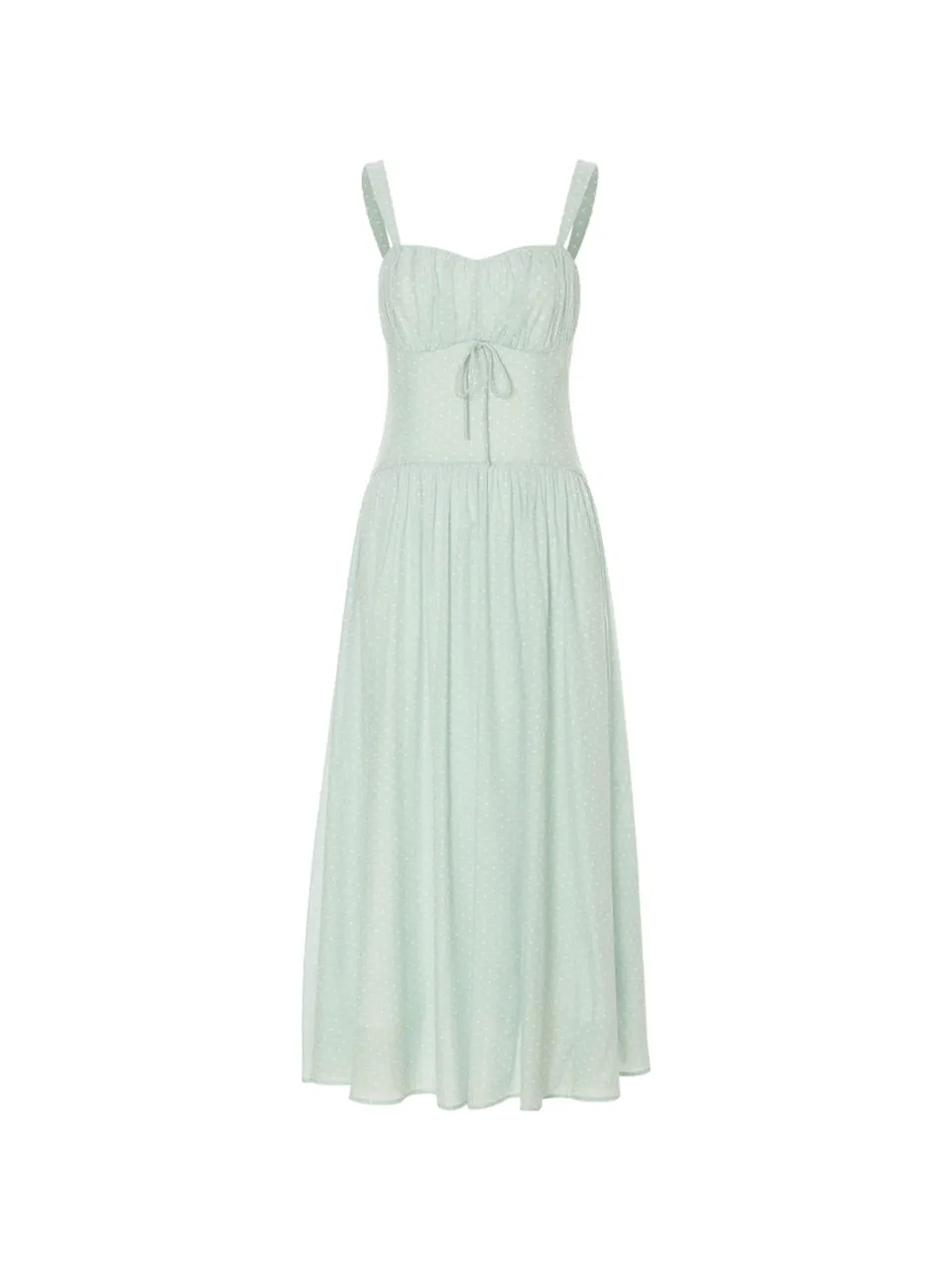Jade Dot Long Dress