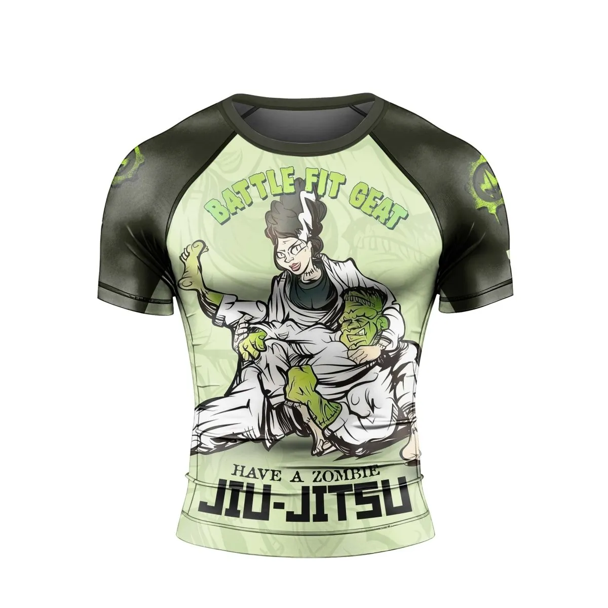 Jiu Jitsu Frankenstein Men's Short Sleeve Rash Guard