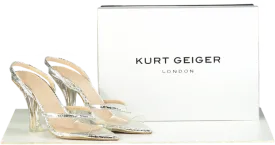 Kurt Geiger Silver Platform Heels UK 3