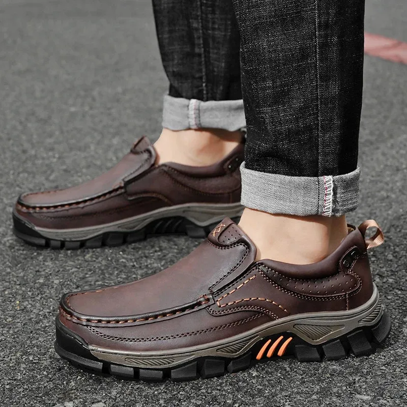 Leather Casual Comfort Loafers Soft Classic Footwear Non-slip