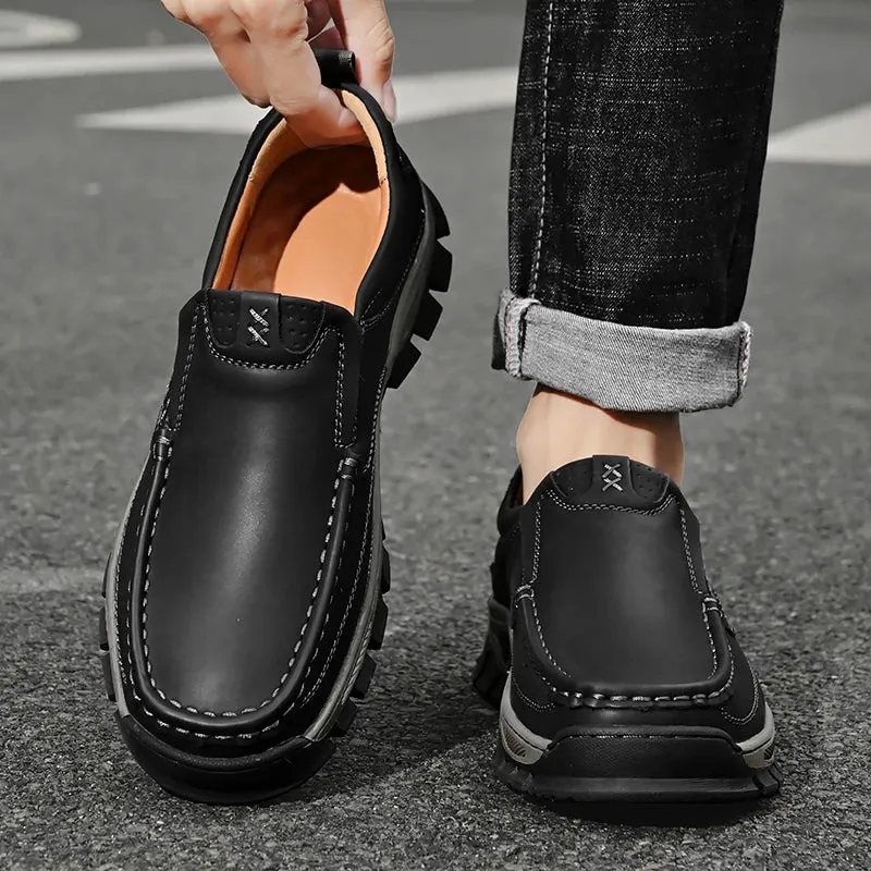 Leather Casual Comfort Loafers Soft Classic Footwear Non-slip