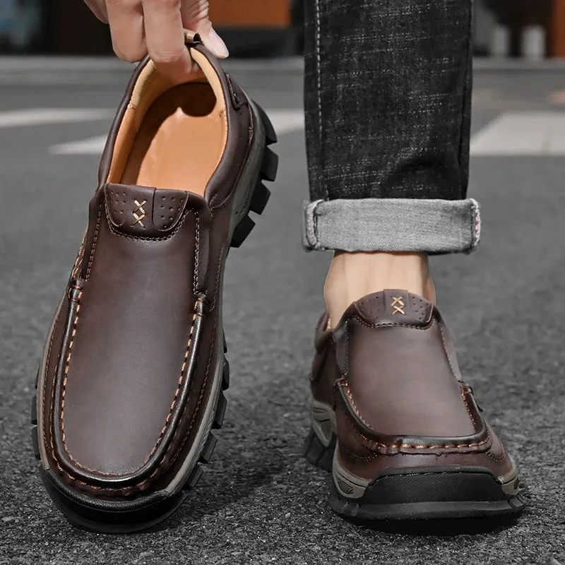 Leather Casual Comfort Loafers Soft Classic Footwear Non-slip