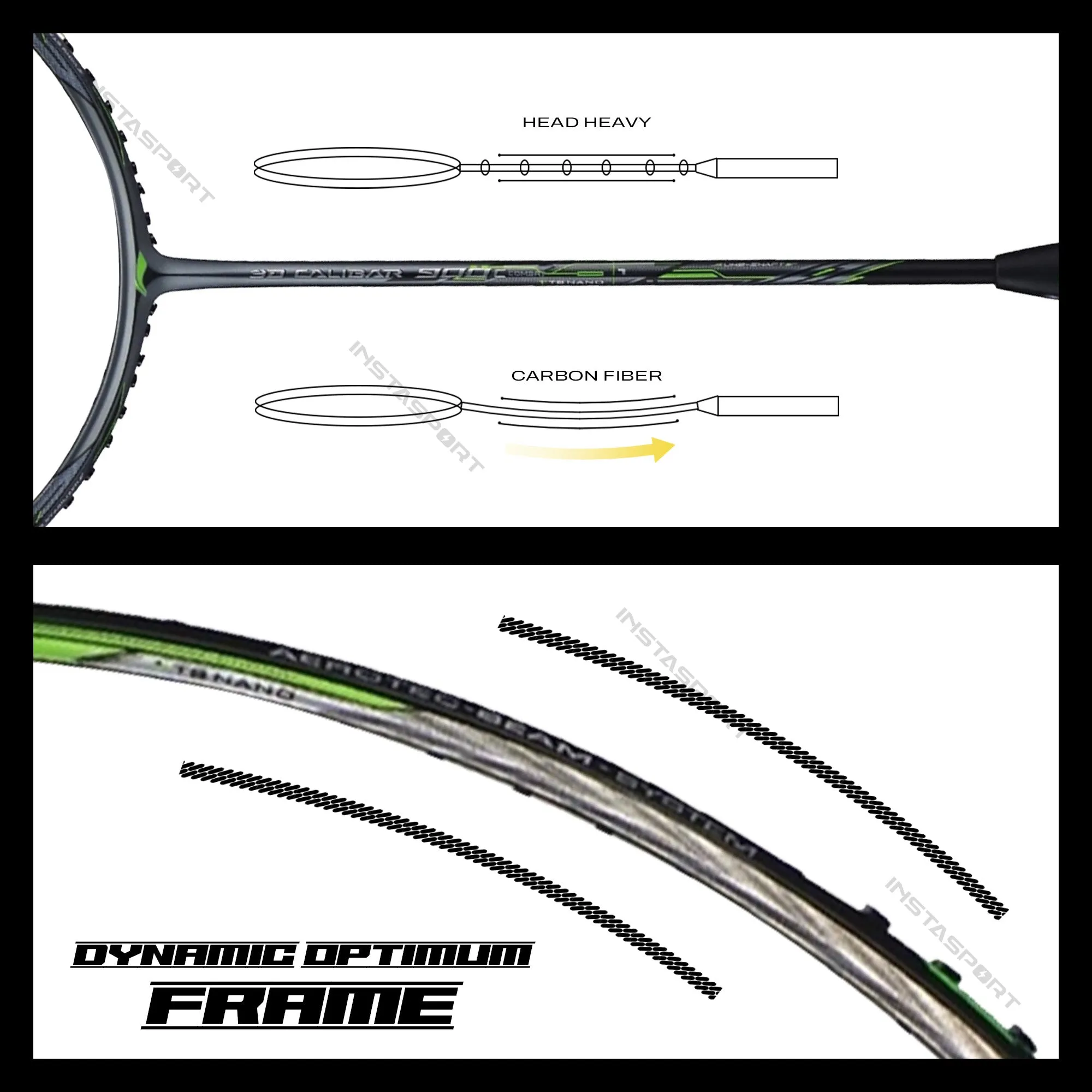Li-Ning 3D Calibar 900 Combat Badminton Racket