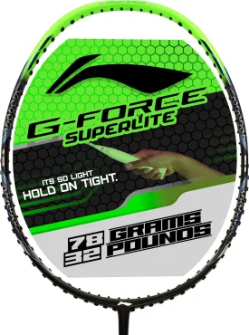 Li-Ning G-Force 3500 Superlite Unstrung Badminton Racquet (Black / Green)