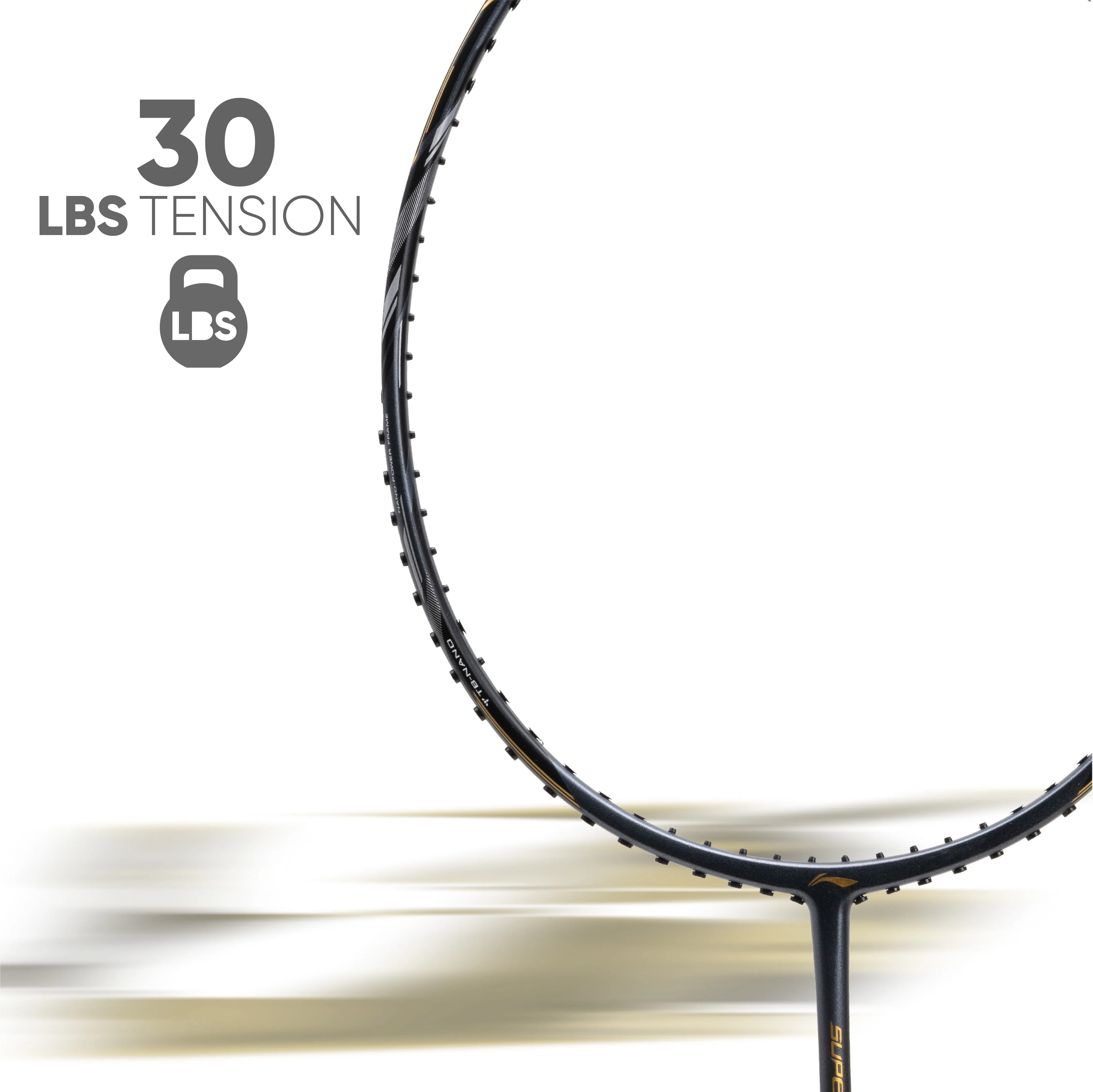 Li-Ning G-Force Superlite Max 9 Unstrung Badminton Racquet (Grey / Black)