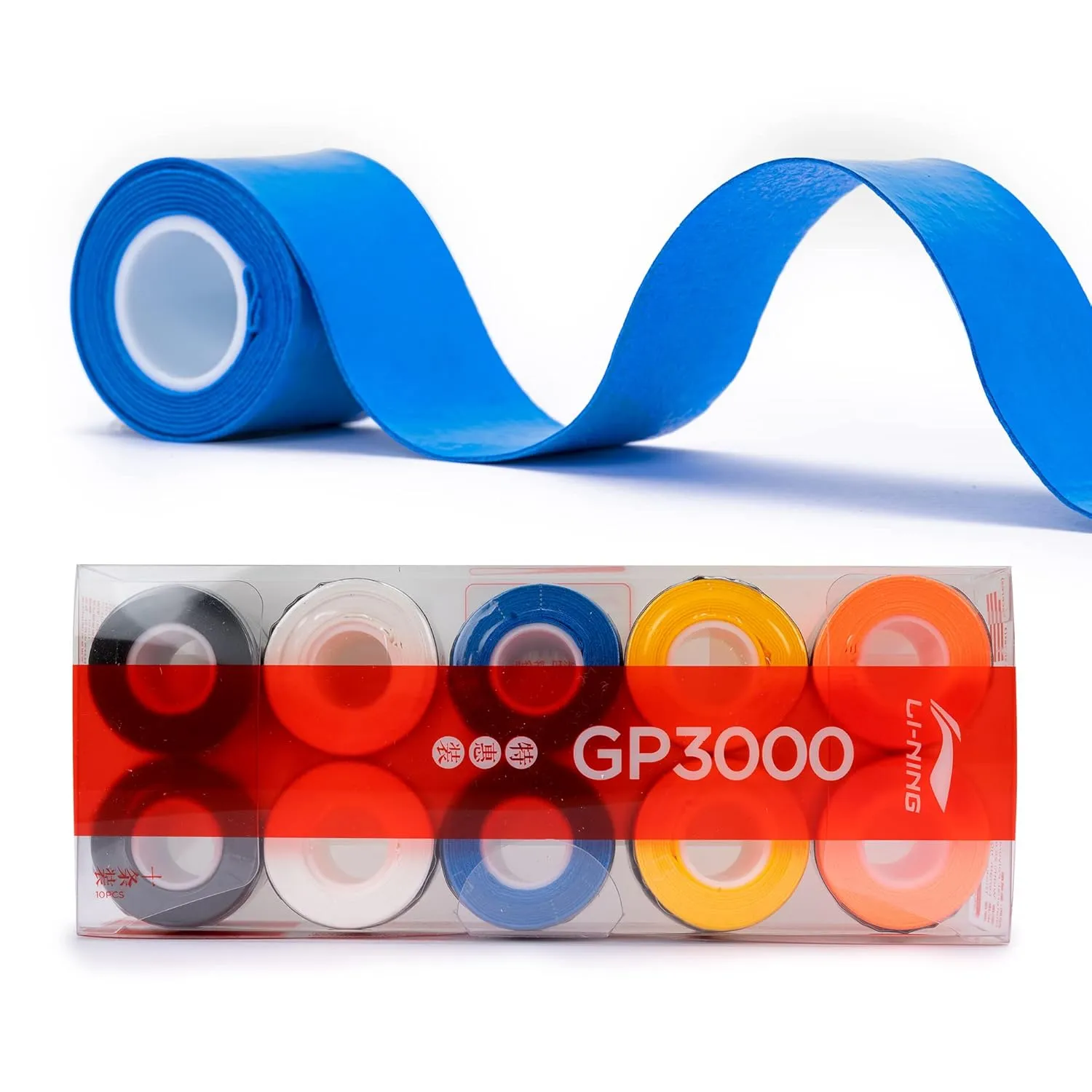 Li-Ning GP 3000 Badminton Racquet Overgrip - Assorted (Pack of 10)
