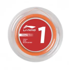 LI-NING NO.1 Badminton String 0.65mm (High Repulsion Power) 200m Reel Orange